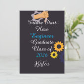 Personalized future start hete Engineer graduate 招待状 (スタンド正面)