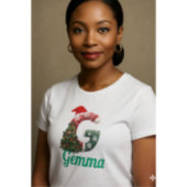 Personalized "G" Christmas Letter  トライブレンドＴシャツ