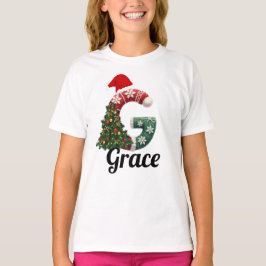 Personalized "G" Christmas Letter  Tシャツ