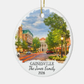Personalized Gainesville Ornament, Custom Florida セラミックオーナメント (左)