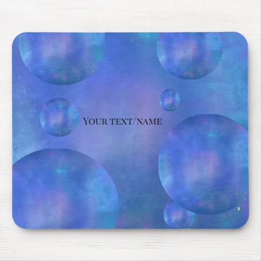 Personalized Galaxy Nebula Mouse Pad - Custom Name マウスパッド (正面)