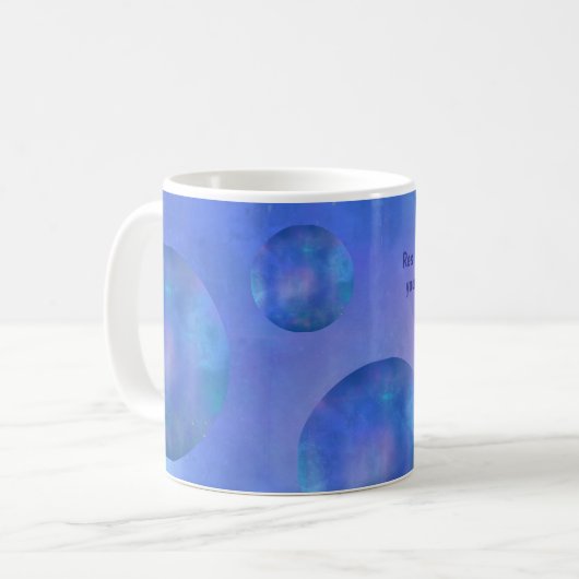 Personalized Galaxy Space Nebula Art - Custom text コーヒーマグカップ (正面左)