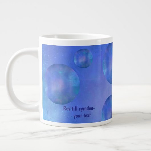 Personalized Galaxy Space Nebula Art - Custom text ジャンボコーヒーマグカップ (左)