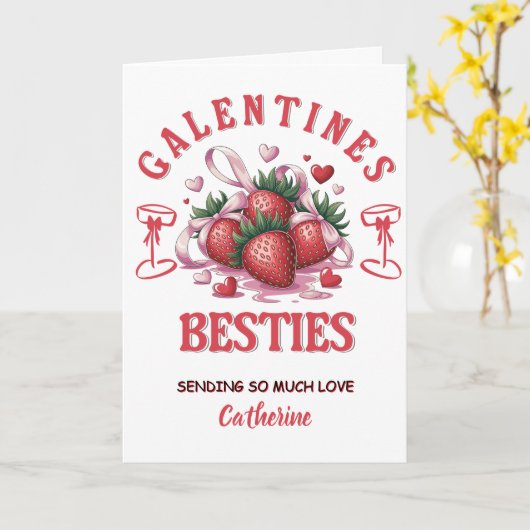 Personalized Galentine’s Day  カード (黄色い花)