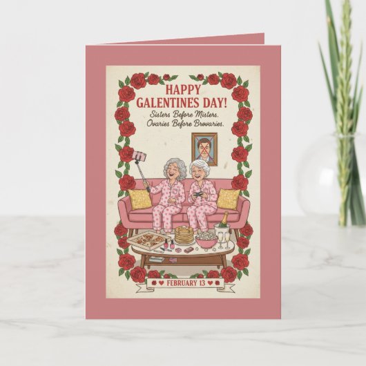 Personalized Galentine's Day Card カード (正面)