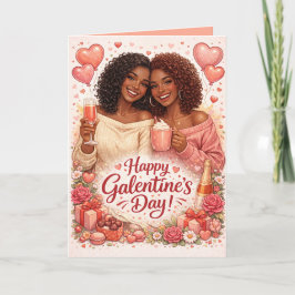 Personalized Galentine's Day Greeting Card カード