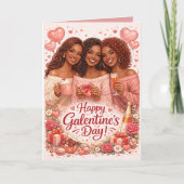 Personalized Galentine's Greeting Card カード (正面)