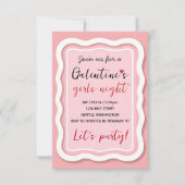 Personalized Galentines Pink Party Invitation 出欠カード (正面)
