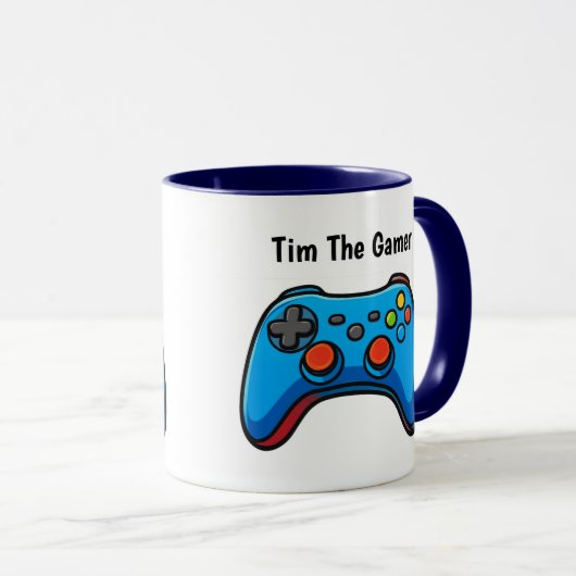 Personalized Gamer Coffee Mug Custom Name Gift マグカップ (正面右)