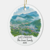 Personalized Gatlinburg Ornament, Tennessee セラミックオーナメント (左)