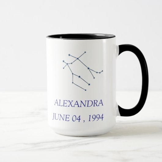 Personalized Gemini Constellation Mug - Custom Zod マグカップ (右)