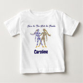 Personalized Gemini Zodiac Impressionist Toddler  ベビーTシャツ (正面)