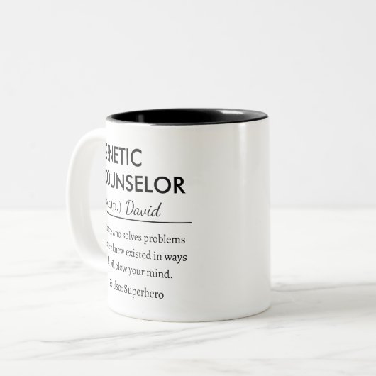 Personalized Genetic Counselor ツートーンマグカップ (正面左)