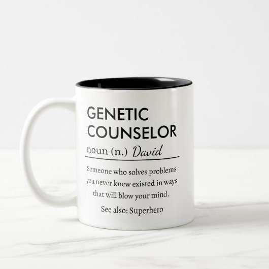 Personalized Genetic Counselor ツートーンマグカップ (左)