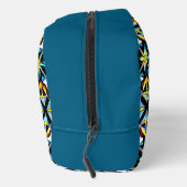 Personalized Geometric Blue Travel Bag ドップキット (右)