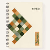 Personalized Geometric Notebook – Earth Tone ノートブック (正面)