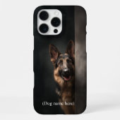 Personalized German Shepherd Portrait iPhoneケース (裏面)