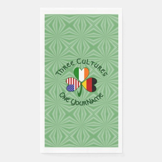 Personalized Germany Ireland USA Shamrock (正面)
