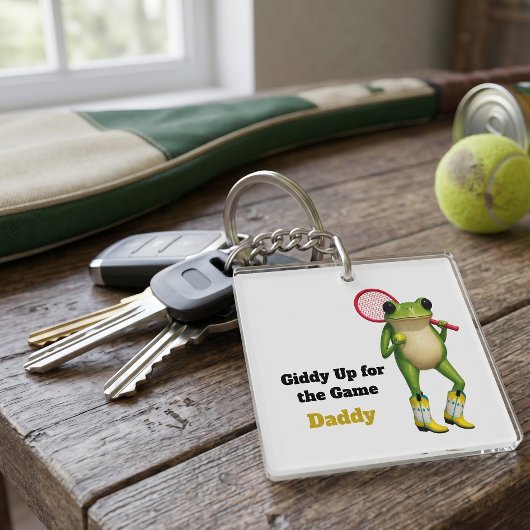 Personalized Giddy Up For The Game Daddy | Quirky  キーホルダー