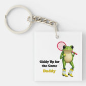 Personalized Giddy Up For The Game Daddy | Quirky  キーホルダー (正面)