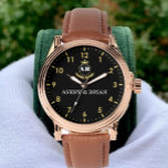 Personalized Gift Custom couple monogram  腕時計<br><div class="desc">Personalized watch with the names of the bride and groom or the couple in love. This watch can be customized by changing the text with the name of the loved one or the wedding date. It can be an ideal gift for newlyweds or for silver or golden wedding anniversaries. Monogram...</div>
