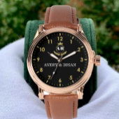 Personalized Gift Custom couple monogram  腕時計