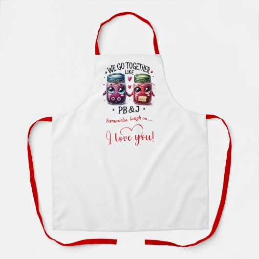 Personalized Gift for Boyfriend Funny Food Apron エプロン (正面)