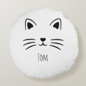 Personalized Gift for Cats lovers - costume name  ラウンドクッション (裏面)
