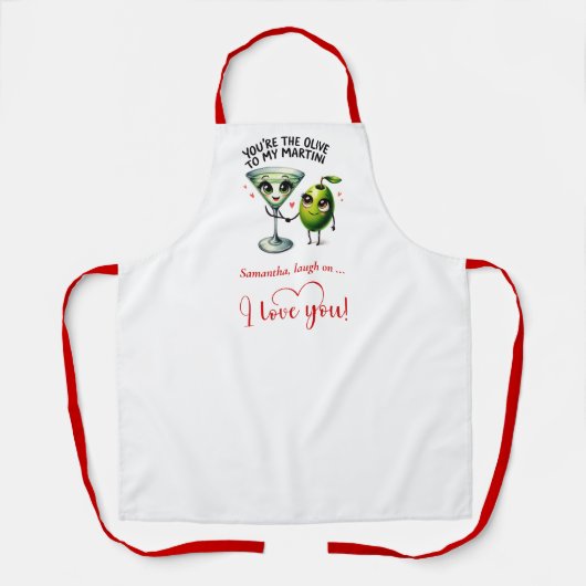 Personalized Gift for Husband Funny Food Apron エプロン (正面)