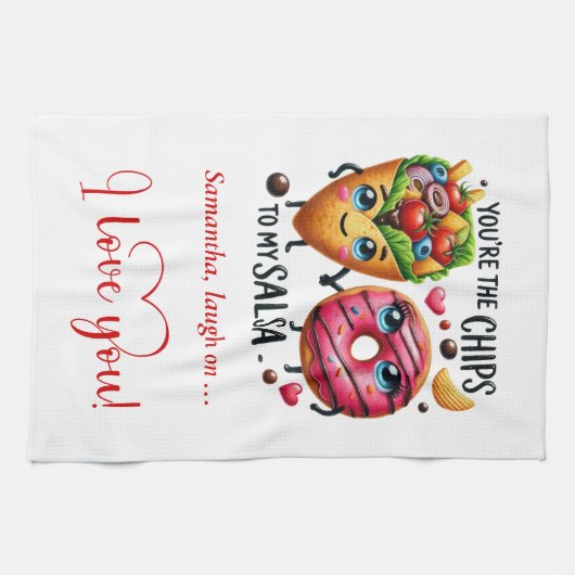 Personalized Gift for Husband Funny Food Towel キッチンタオル (横)