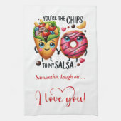 Personalized Gift for Husband Funny Food Towel キッチンタオル (縦)