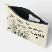 Personalized Gift For Nana Floral Wildflowers アクセサリーポーチ (見開き)