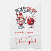 Personalized Gift for Wife Funny Food Towel キッチンタオル (縦)