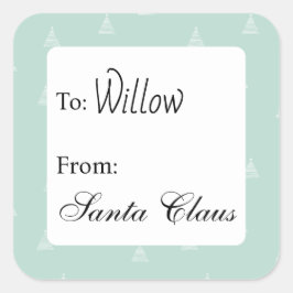 Personalized gift labels from custom name スクエアシール