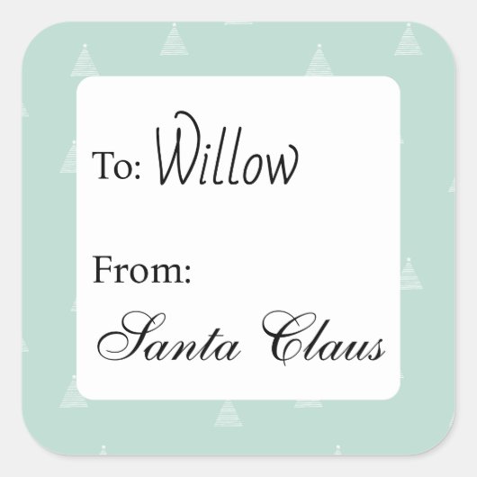 Personalized gift labels from custom name スクエアシール (正面)