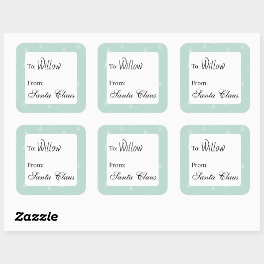 Personalized gift labels from custom name スクエアシール (シート)