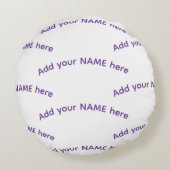 Personalized gift Round Pillow ラウンドクッション (裏面)