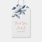 Personalized Gift Tag with Blue Flowers ギフトタグ (正面)