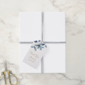 Personalized Gift Tag with Blue Flowers ギフトタグ (より糸付き)