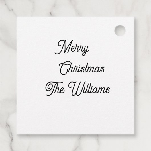 Personalized Gift Tags フェイバータグ (裏面)