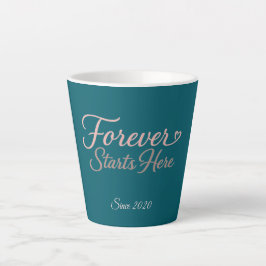 Personalized gift with the date the relationship  カフェラテマグ