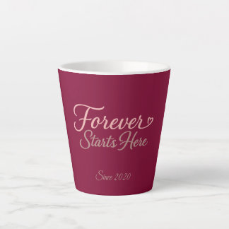 Personalized gift with the date the relationship カフェラテマグ