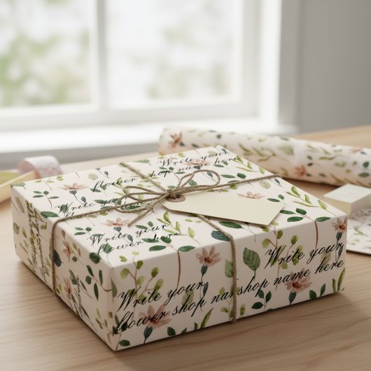 personalized gift wrap for florists shop ラッピングペーパー