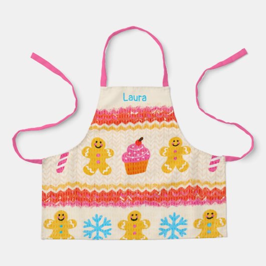 Personalized Gingerbread Baking Apron エプロン (正面)
