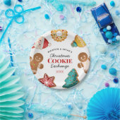 Personalized Gingerbread Christmas Cookie Exchange ペーパープレート (パーティー)