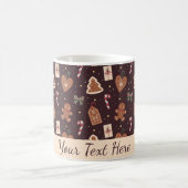 Personalized Gingerbread Christmas Mug コーヒーマグカップ (中央)