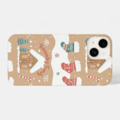 Personalized Gingerbread Christmas Phone Case iPhoneケース (裏面横)