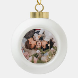 Personalized Gingerbread Christmas Snowflake Frame セラミックボールオーナメント