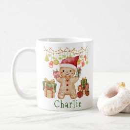 Personalized Gingerbread Cookie Man Christmas コーヒーマグカップ