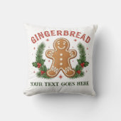 Personalized Gingerbread Man Christmas クッション (正面)